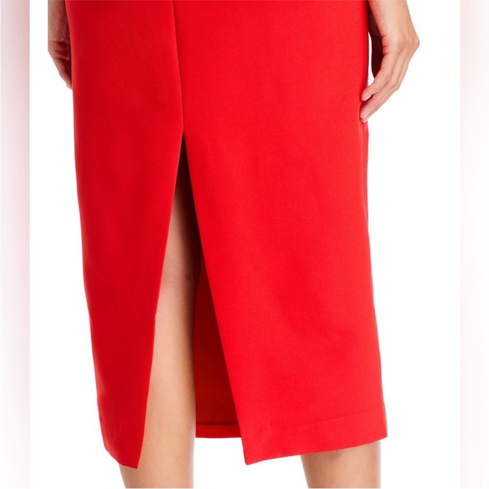 AQUA Red Square-Neck Midi Dress NWT’s sz S - Picture 11 of 11